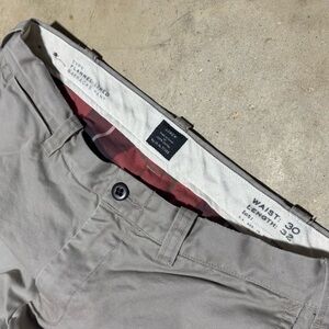 J.Crew Flannel Lined Barracks Men’s Khaki Pants Regular Fit 30x32 Military Work